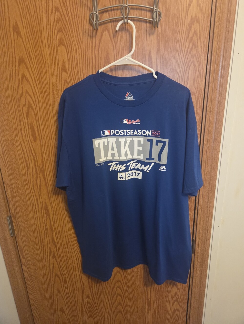 Majestic Los Angeles Dodgers 2017 Postseason Shirt Sz XL Men's NWOT MLB